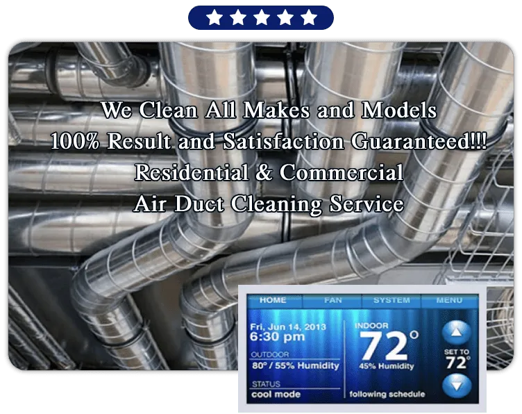 We Clean All Makes and Models 100% Result and Satisfaction Guaranteed!!! Residential & Commercial Air Duct Cleaning Service